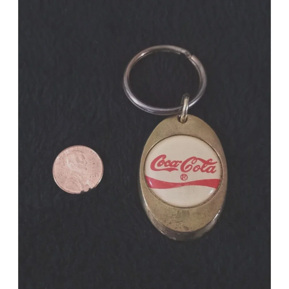 Vintage Brass Coca-Cola Keychain #1074